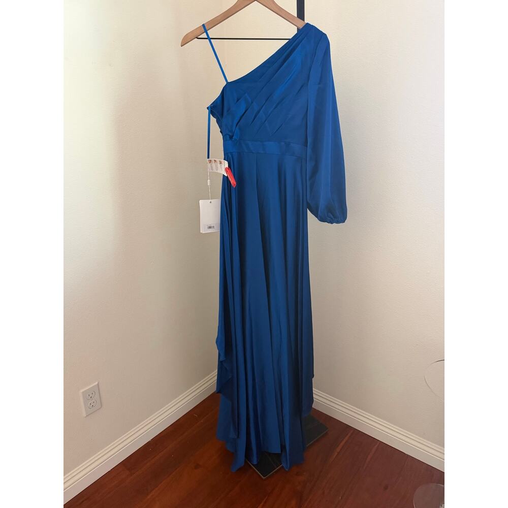 MAC DUGGAL 49141 one shoulder flowy gown long dress sz 0 - Picture 10 of 10